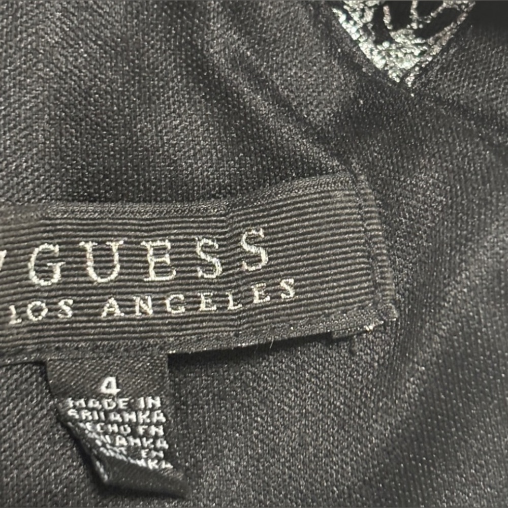 GUESS Silver & Black Halter Cocktail Dress Cutout NecklineMini Size 4 - Picture 4 of 4